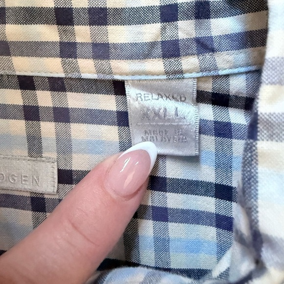 Halogen Men’s Button-Down Shirt XXL Relaxed Fit – Plaid Cotton - Picture 5 of 7